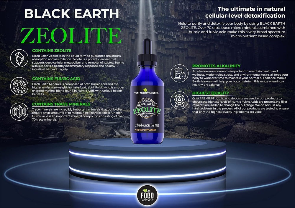 The Food Movement Co Vegan-friendly Zeolite spray suitable for adults and kids.