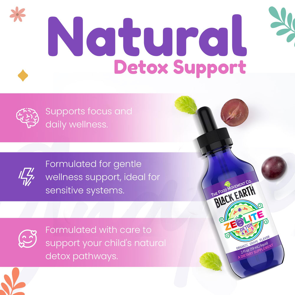 The Food Movement Co Zeolite Detox for Kids usage ideas for daily routines.