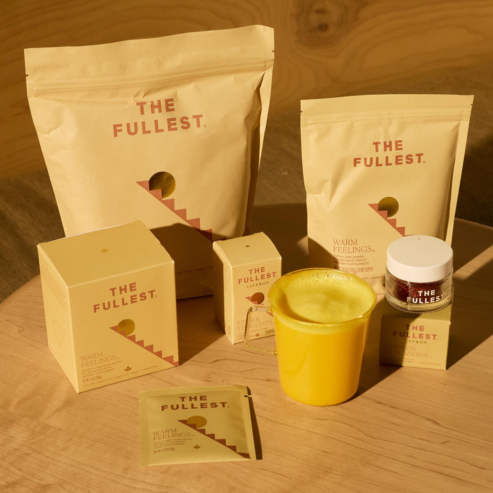 The Fullest saffron capsules bottle-pour for quick dosing