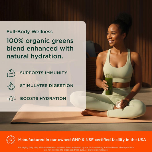 Pouring The Genius Brand greens pineapple mix highlights quick hydration and flavor.