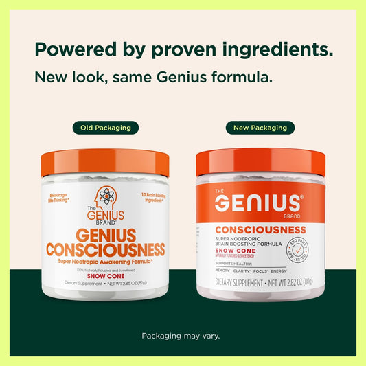 The Genius Consciousness bottle pour showing easy dosing for sustained concentration.