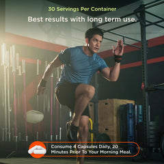 Korean red ginseng capsules in The Genius Brand Test Black Label convey natural energy support.