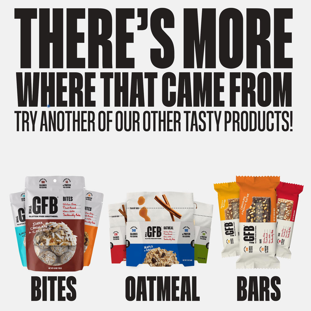 The GFB facility seal confirms gluten-free production and dedicated gluten-free care.
