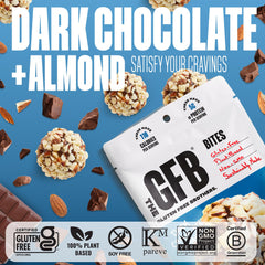 The GFB Dark Chocolate Almond Protein Bites pack in pocket ready for a quick snack