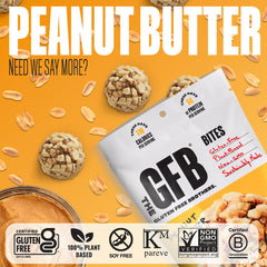 Gym-bag display of The GFB bites ready for post-workout protein and quick energy.