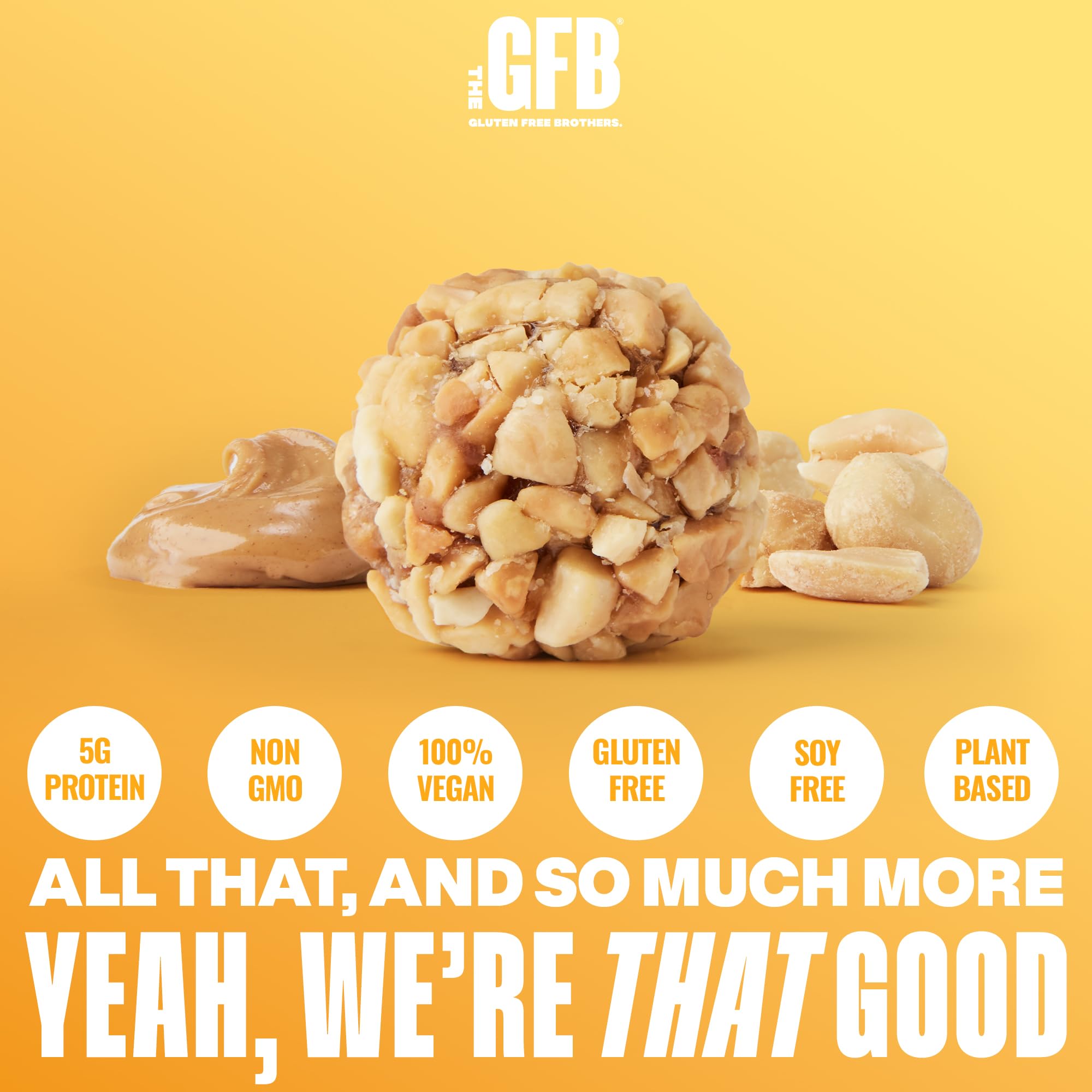 The GFB bites held in hand for on-the-go snacking and energy.