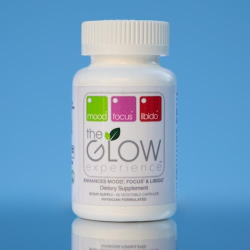 The Glow Experience capsules arranged on a clean surface for daily focus support.