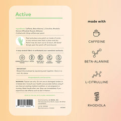 The Good Patch Active Patch packaging shows six pouches for on-the-go use