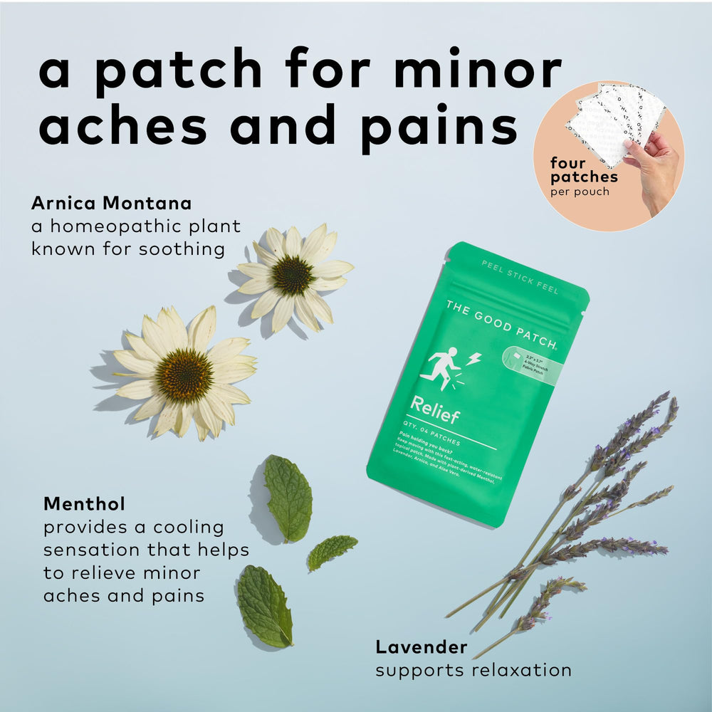 The Good Patch leg-patch worn during activity for steady, discreet support.
