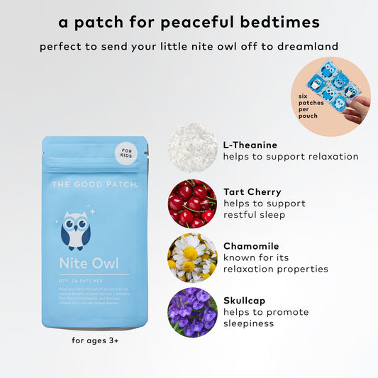 The Good Patch Nite Owl six owl designs spark a cozy nighttime ritual for kids.