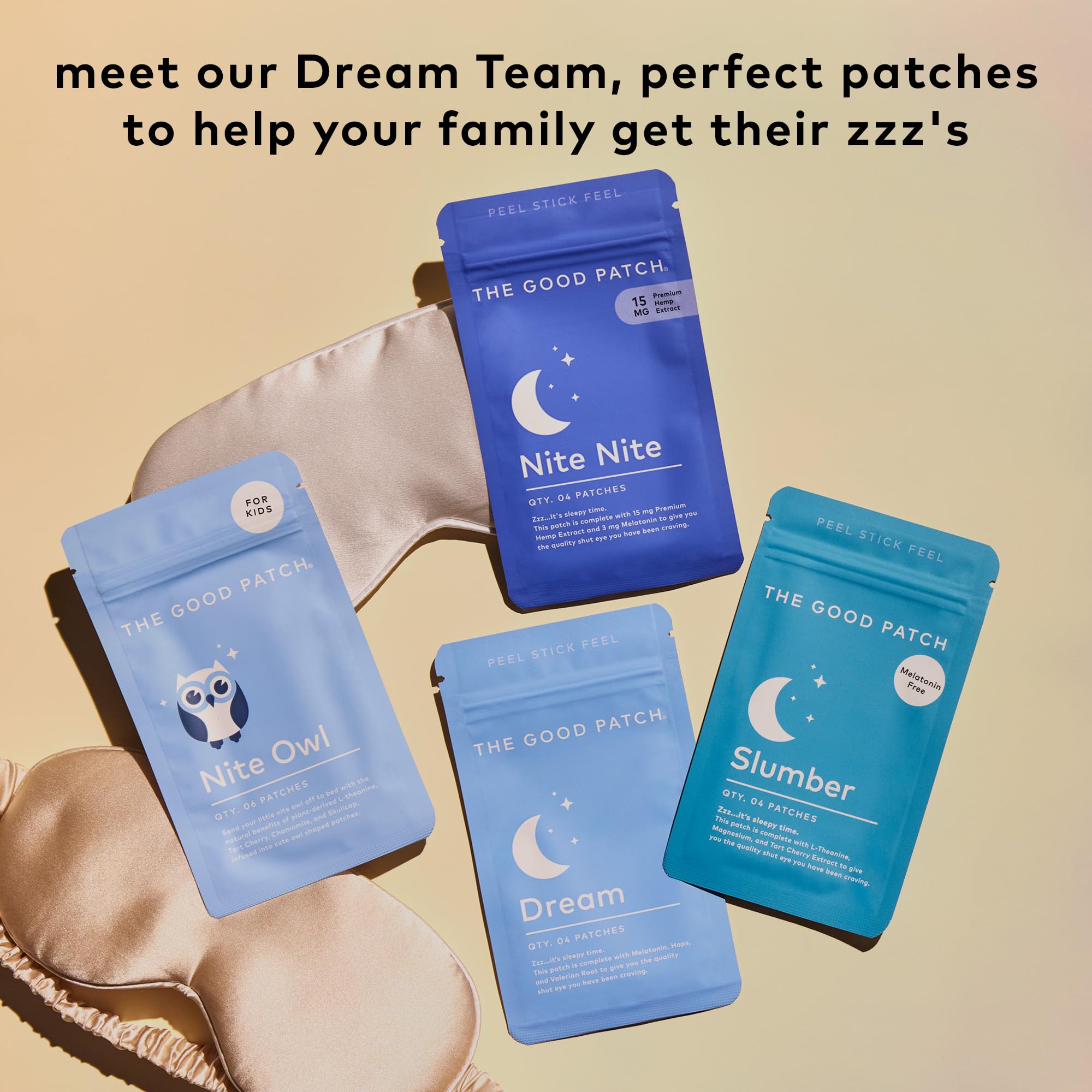 The Good Patch Slumber Patch near a bed table hints at a regular evening habit.