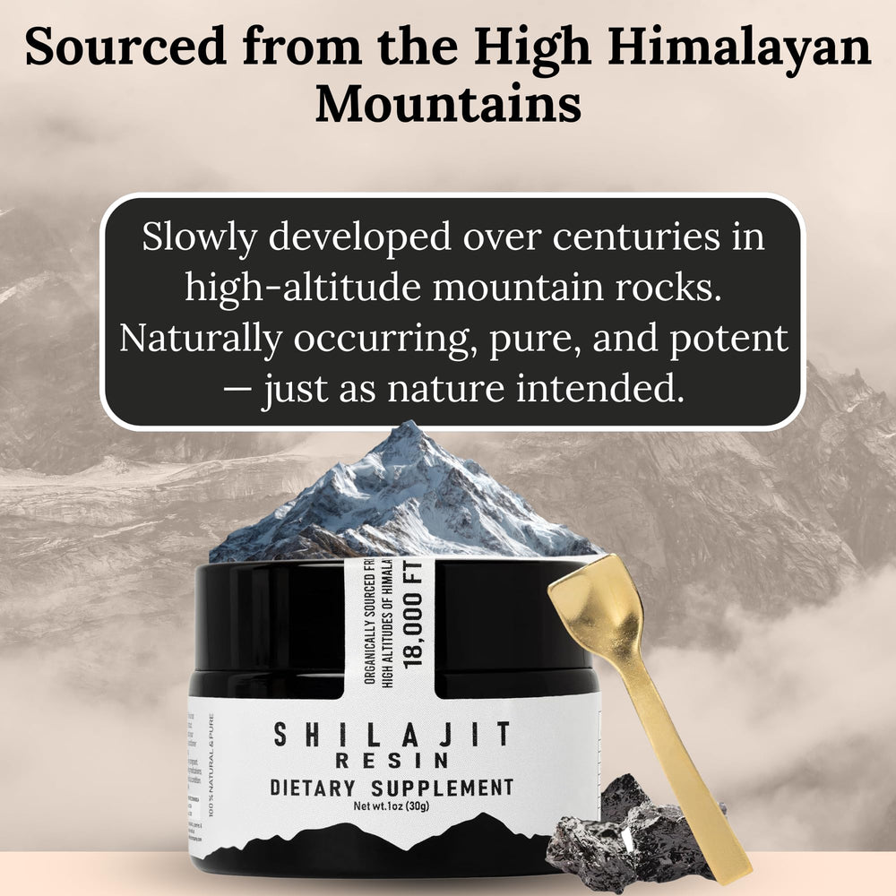 Pea-sized dispense of Shilajit resin showing easy portioning