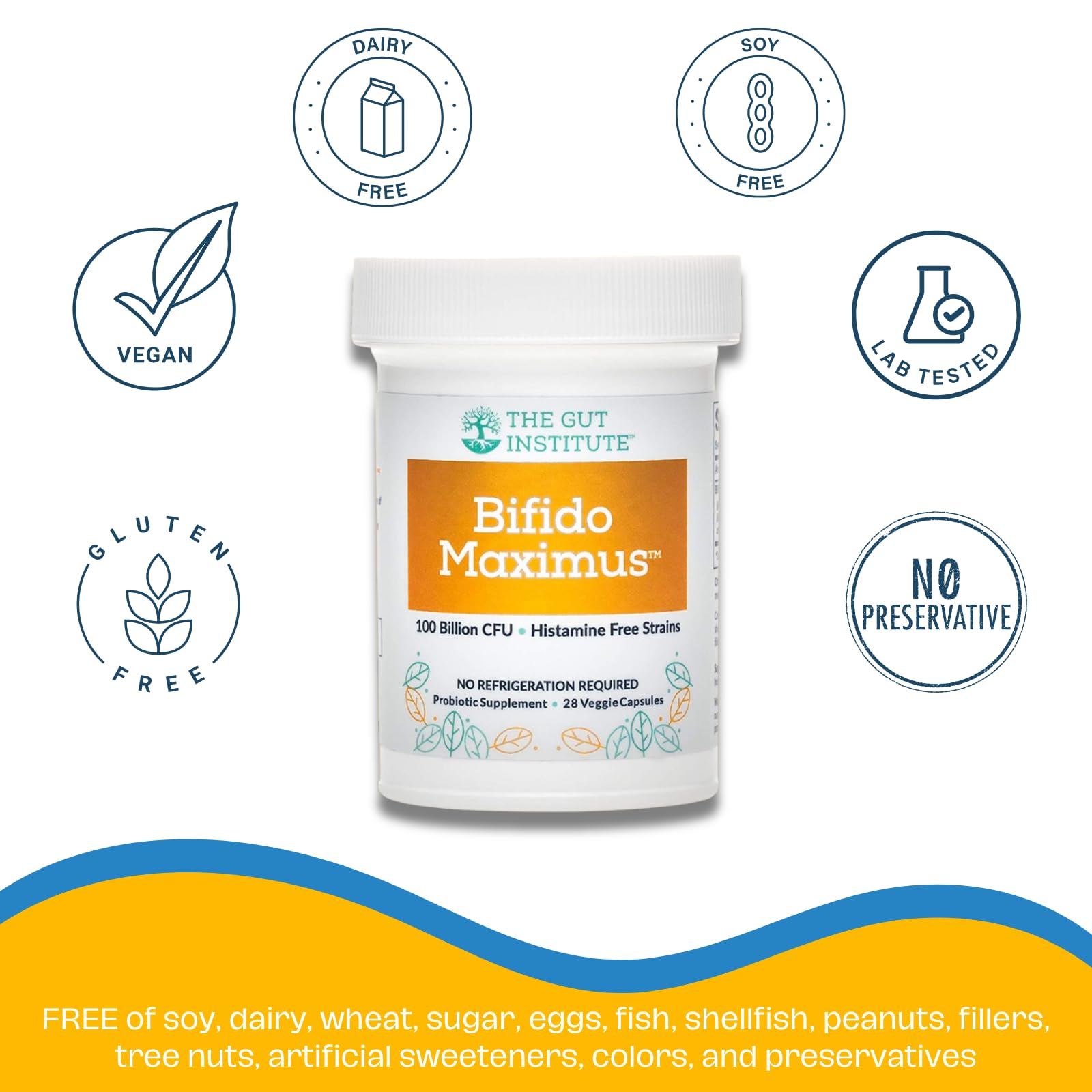 The Gut Institute Bifido Maximus box open with 28 capsules for daily use