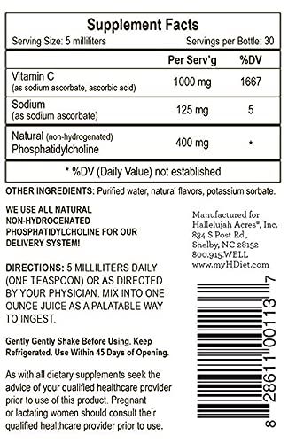 Pouring liposomal vitamin C liquid enables quick absorption.