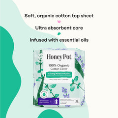 Organic cotton cover pad from The Honey Pot Company for skin-friendly wear.