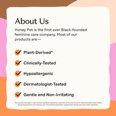 The Honey Pot Company plant-derived menstrual products offering natural-feeling protection.