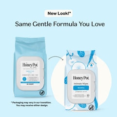 The Honey Pot Sensitive Feminine Wipes pH balance support for intimate care.