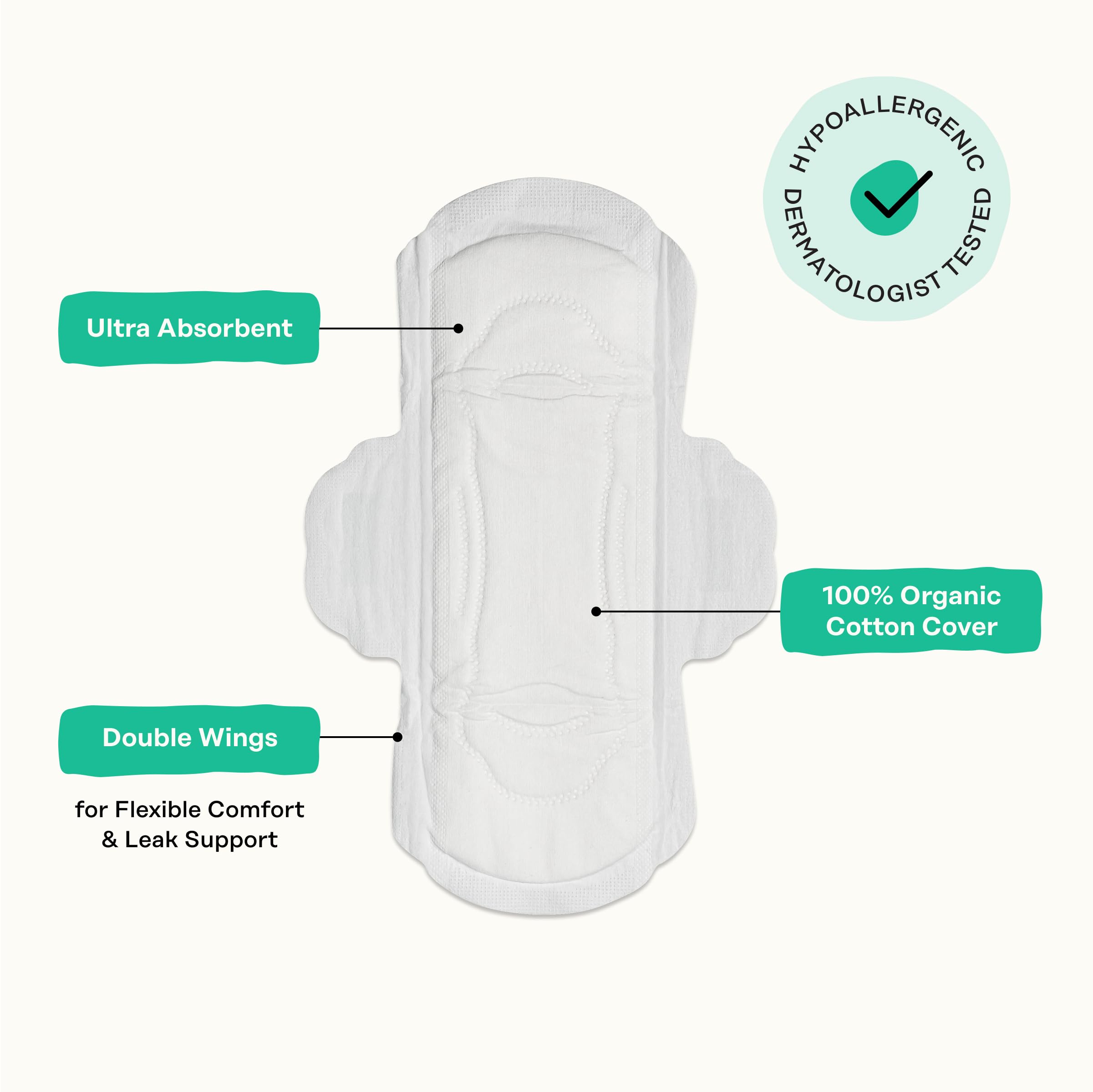 The Honey Pot wood pulp core delivers strong absorption.