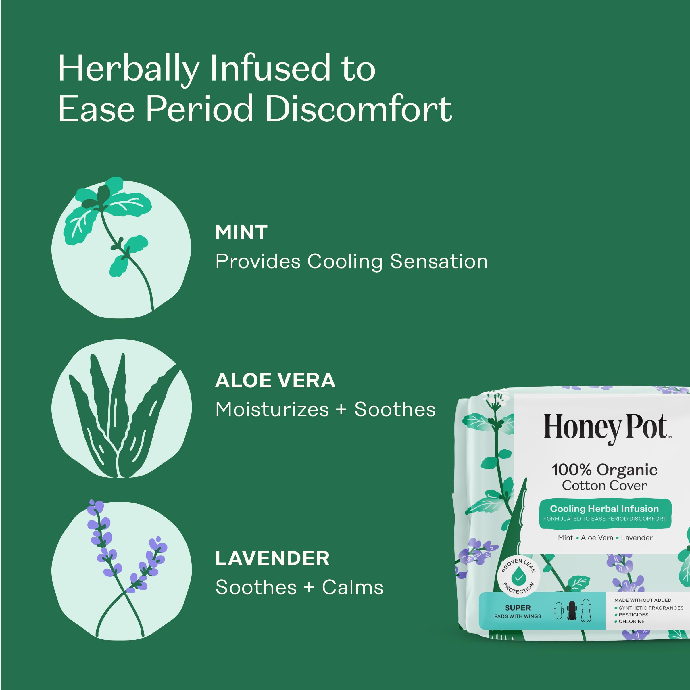 The Honey Pot cooling sensation from mint for refreshed confidence