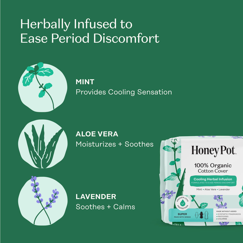 The Honey Pot cooling sensation from mint for refreshed confidence