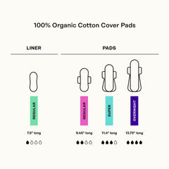 The Honey Pot non-herbal regular pads with wings secure fit for everyday activities.