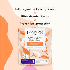 Winged design of The Honey Pot pads for secure fit and leak prevention