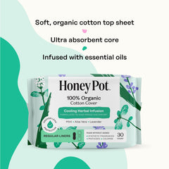 Winged design on The Honey Pot pantyliner demonstrating secure fit under clothes.