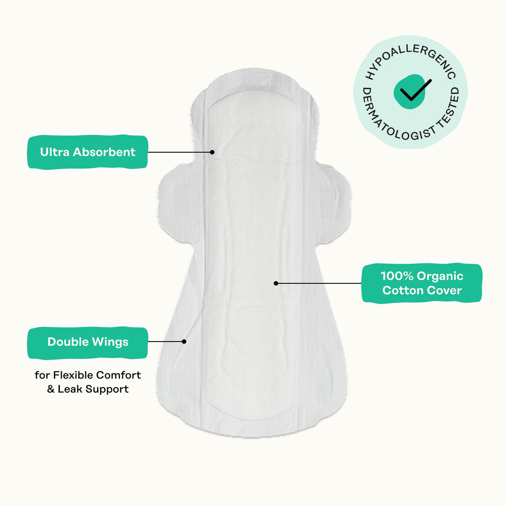 The Honey Pot pads with wings opened for secure placement
