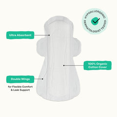 The Honey Pot pads with wings opened for secure placement