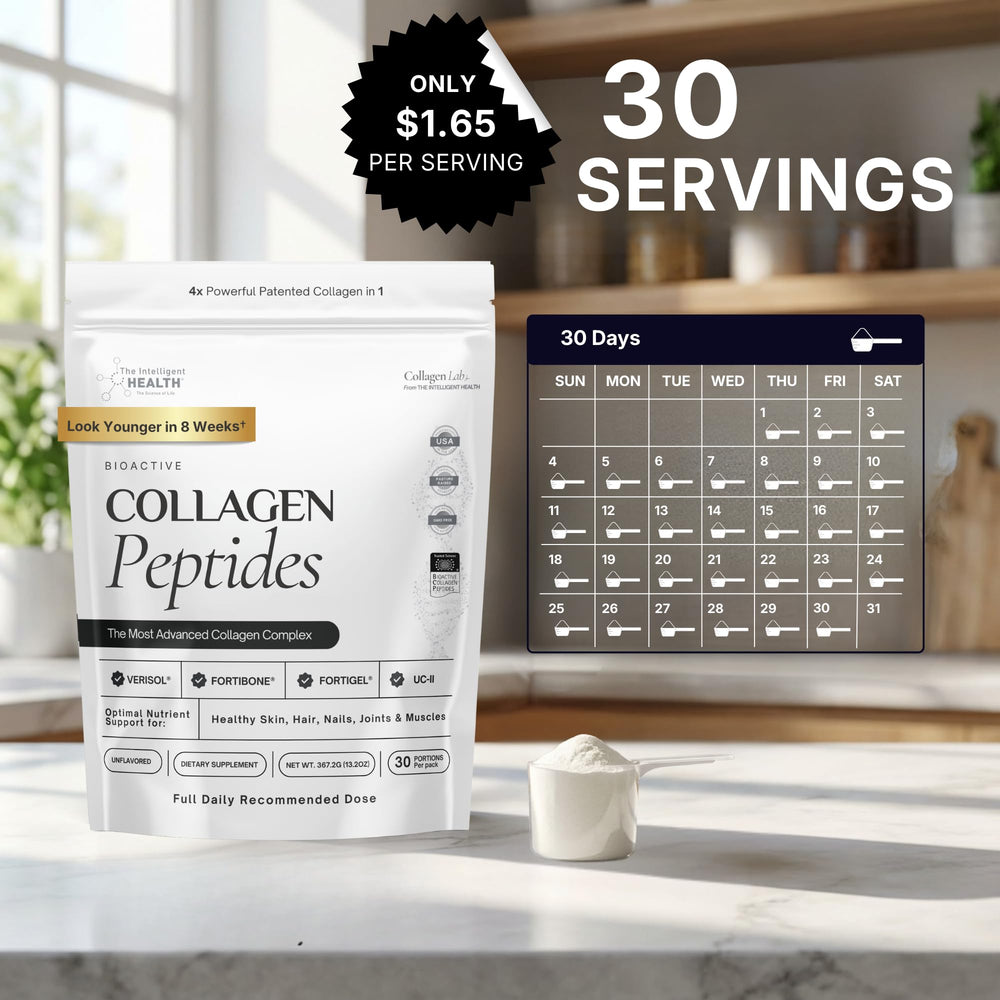 The Intelligent Health collagen powder scoop for convenient daily dosing