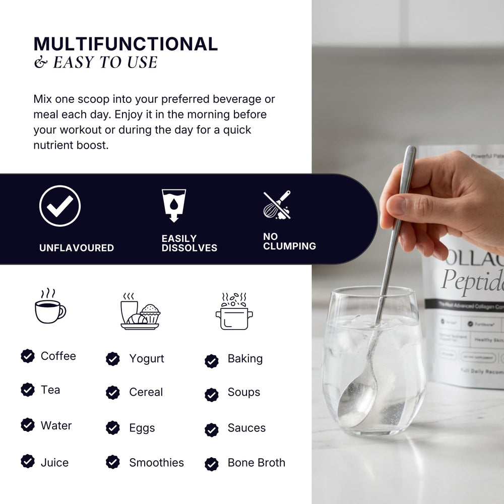 The Intelligent Health gluten-free collagen powder container for clean label nutrition