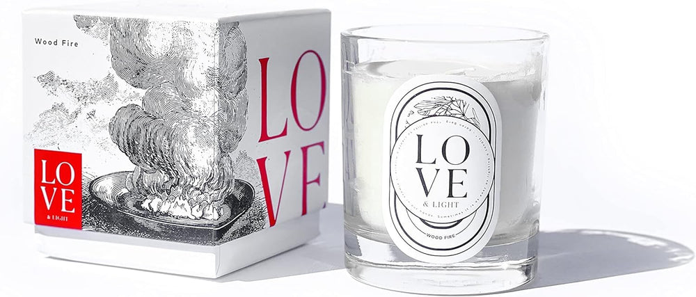 The Kabbalah Centre Wood candle in a glass jar enhances ambiance with inviting aroma.