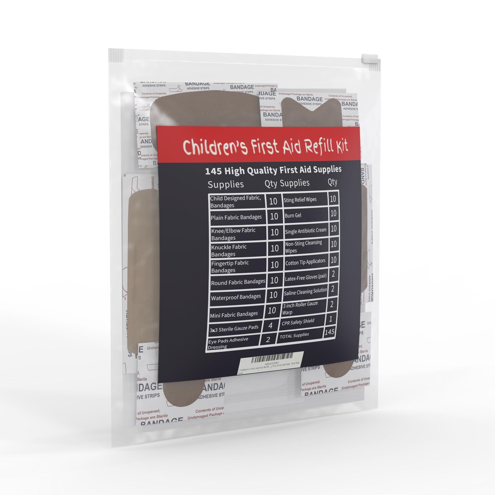 The Life Safety Pro child-friendly supplies pack, designed for gentle pediatric care.