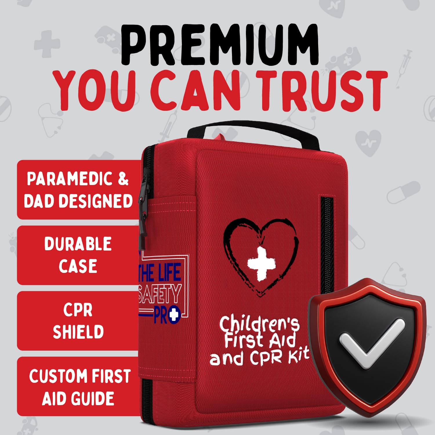 Compact travel case from The Life Safety Pro keeps essential kid supplies organized.