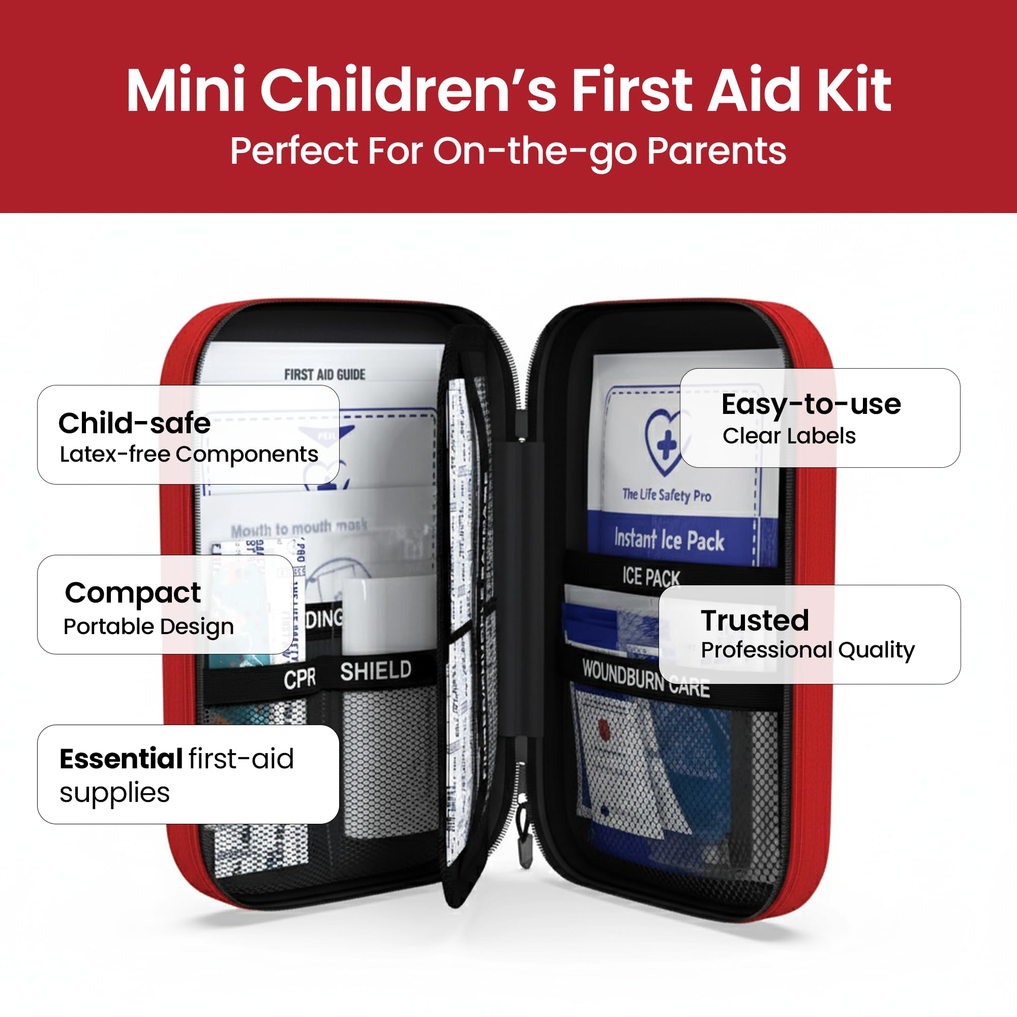 The Life Safety Pro sterile gauze and saline kit for quick wound care.