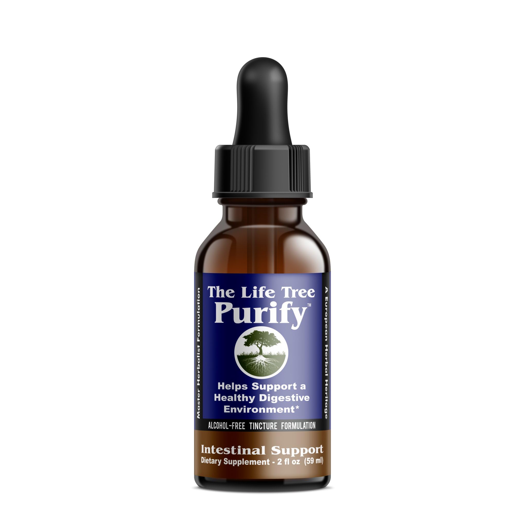The Life Tree Purify bottle front showing organic tincture for daily support.