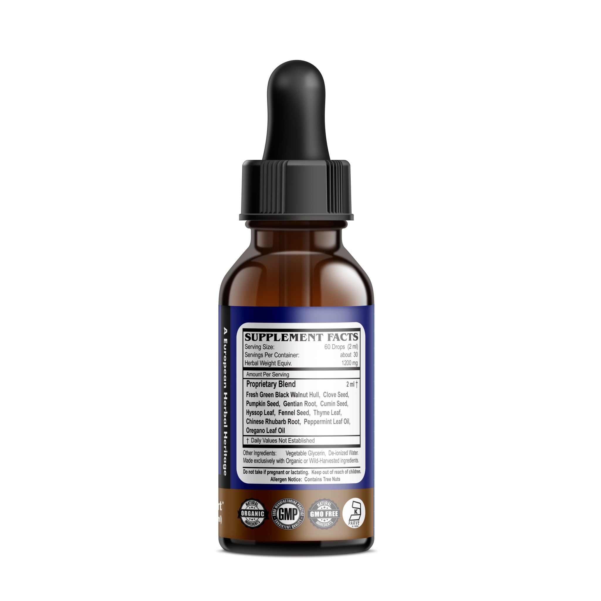 The Life Tree Purify ingredients highlight 12 organic herbs for a wormwood-free cleanse.