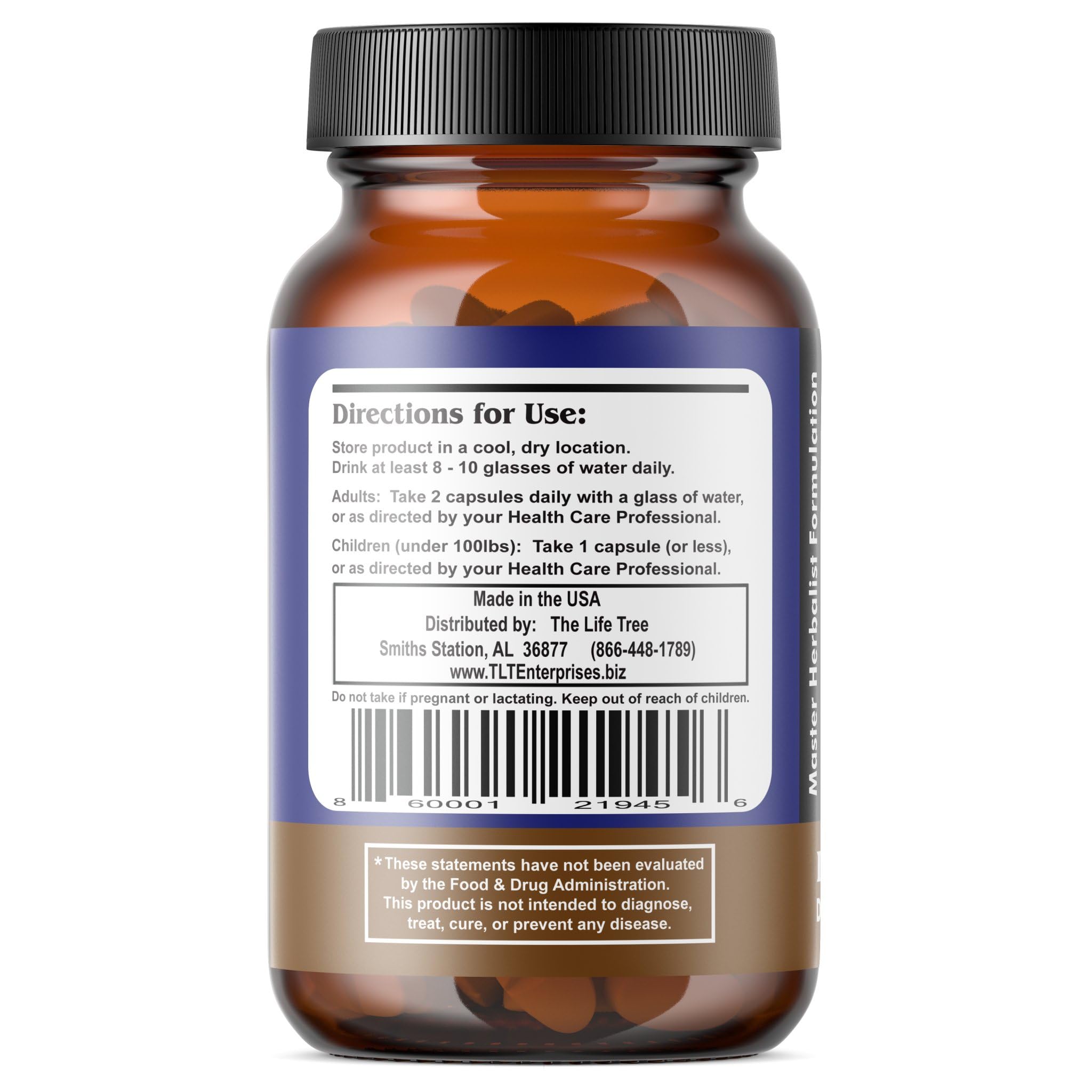 Purify label highlights 11 herbs and no wormwood for transparent formulation.