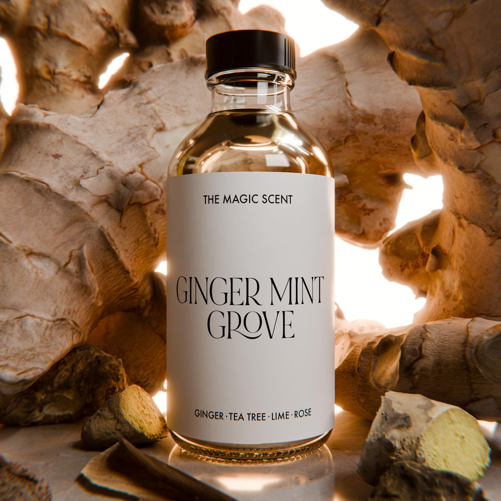 The Magic Scent Ginger Mint Grove middle notes unfold with warm florals and spice