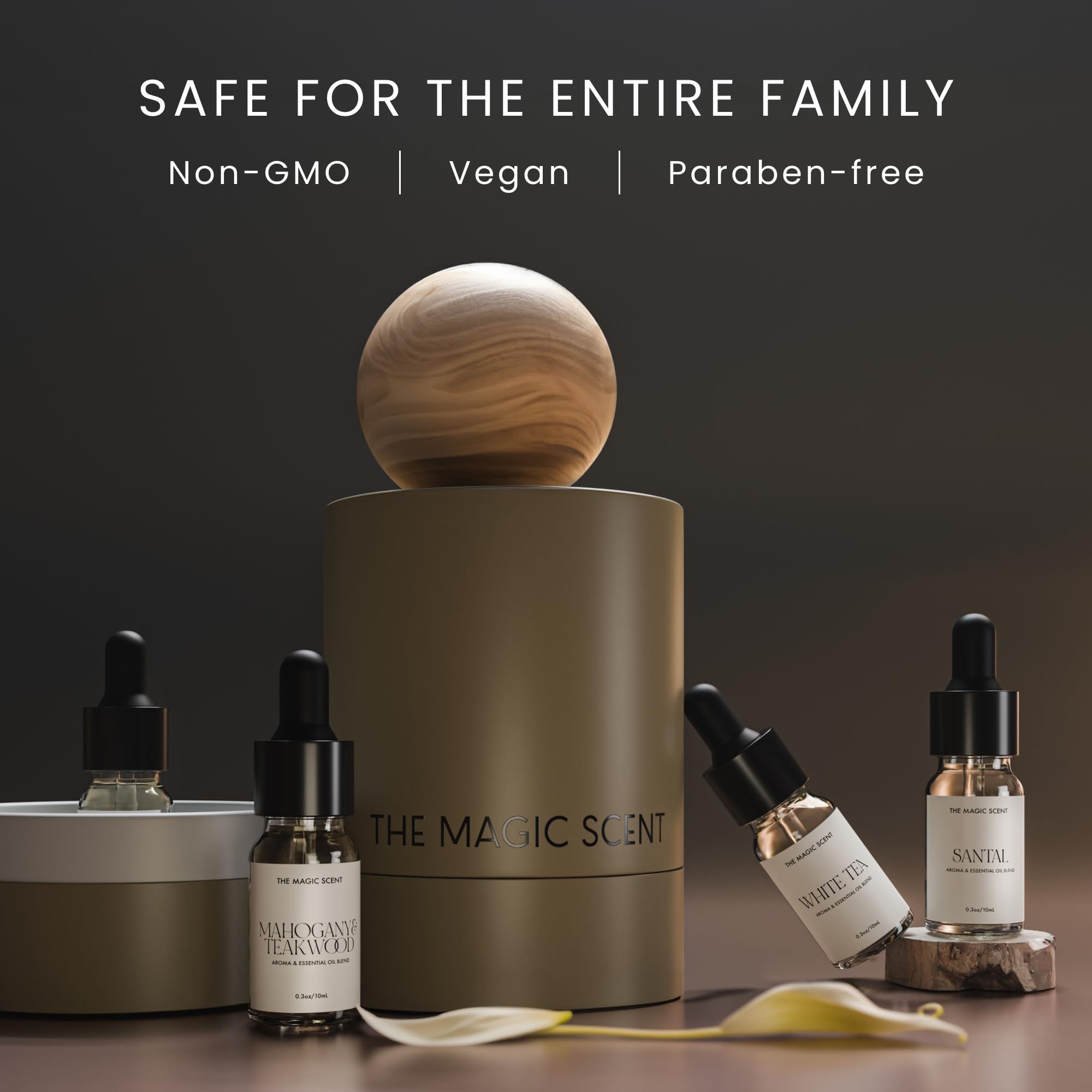 The Magic Scent White Tea 10ml diffuser oil bottle brings fresh calm.