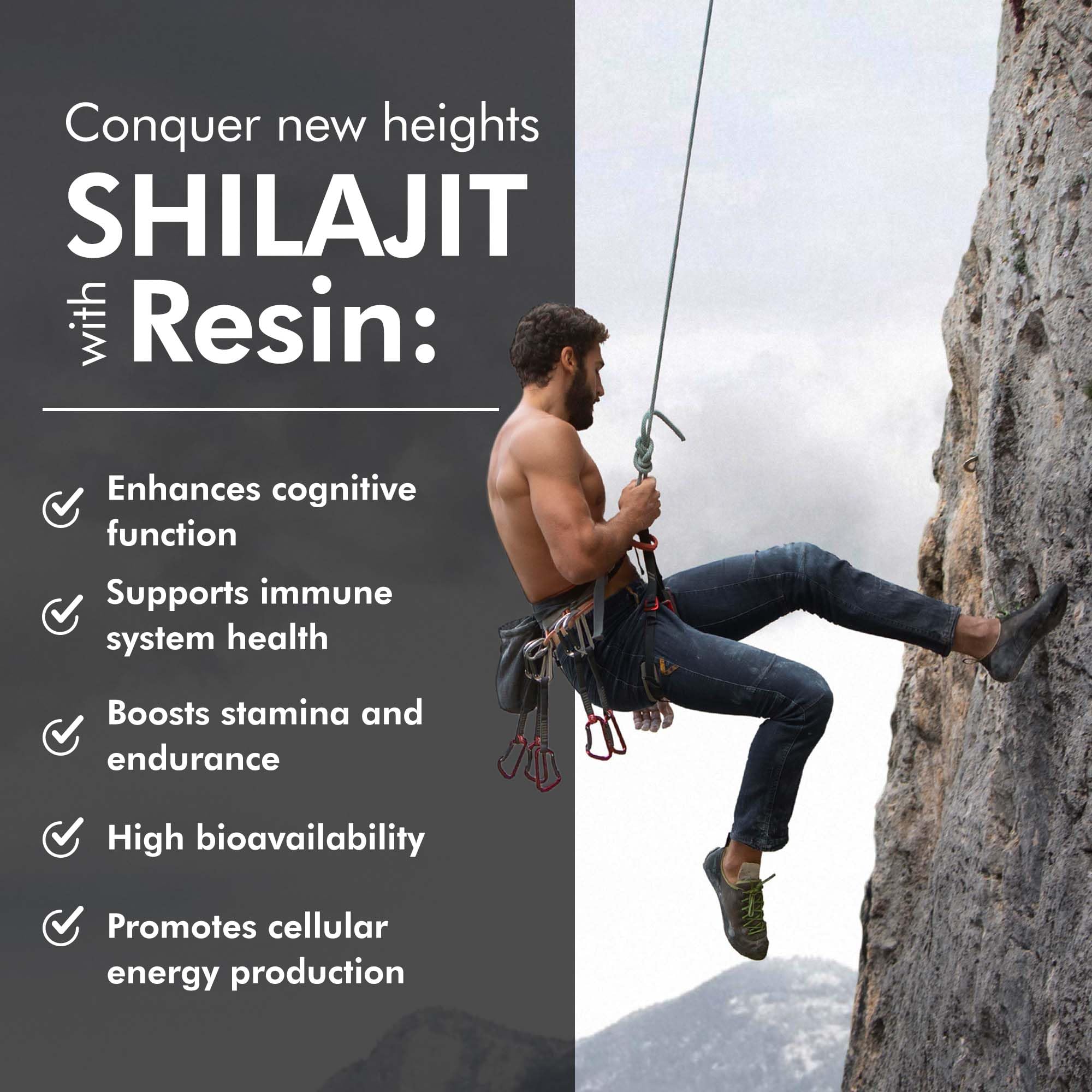 The MONK Shilajit resin energy boost shot suggests daily vitality