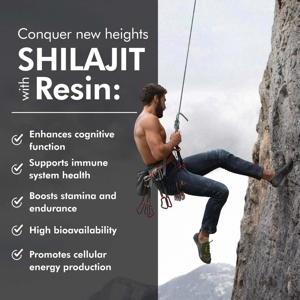The MONK Shilajit resin energy boost shot suggests daily vitality