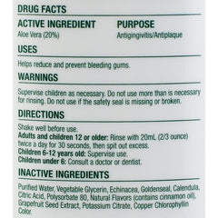The Natural Dentist Peppermint Twist flavor highlights refreshing rinse after use.