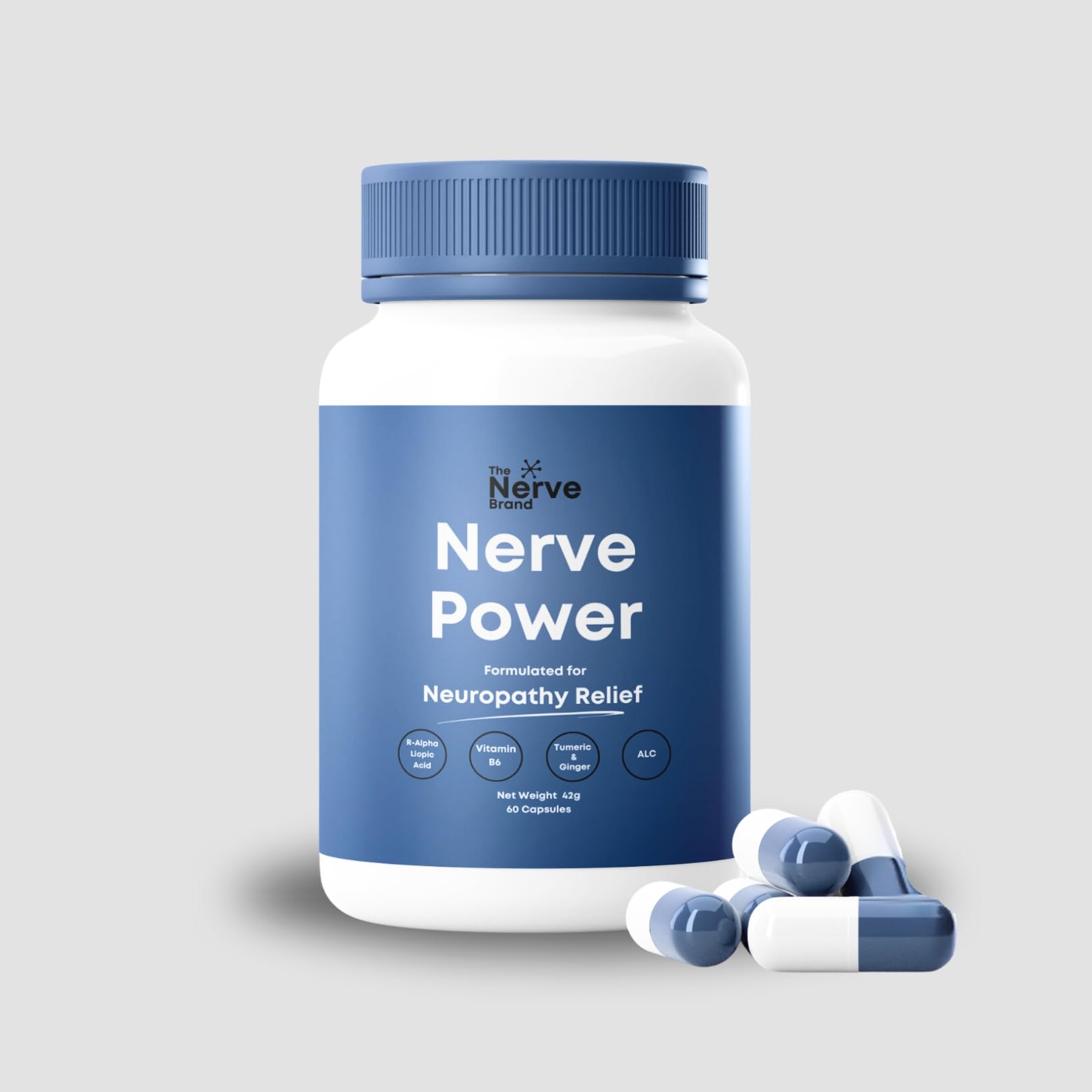 Serving suggestion image with daily dose of Nerve Power for neuropathy relief routine.