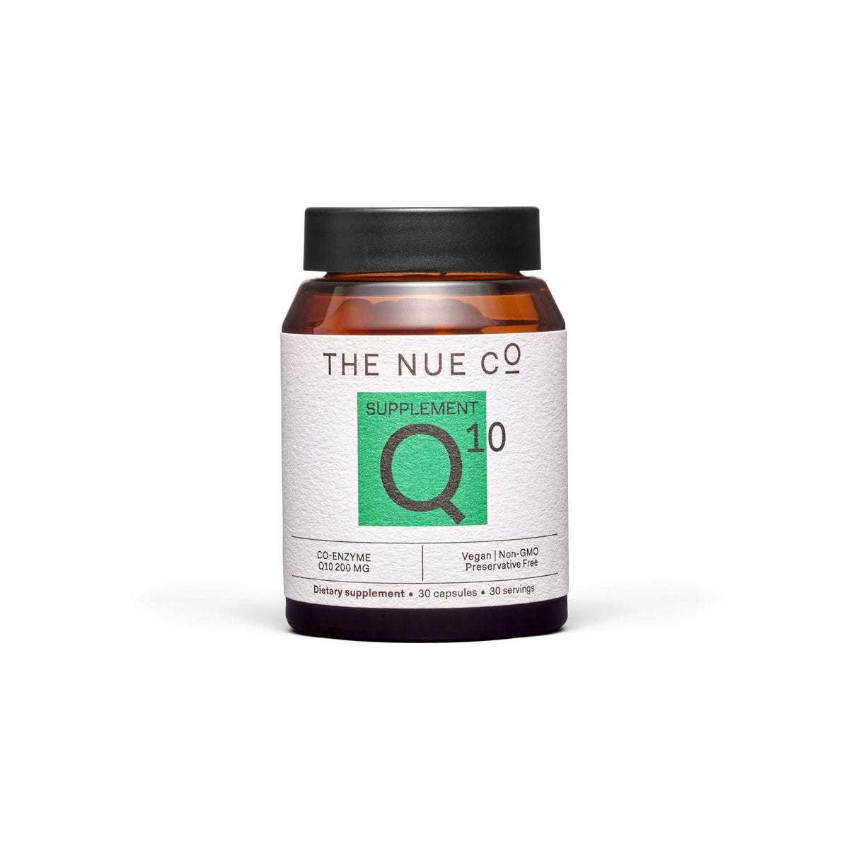 The Nue Co COQ10 bottle for daily energy support and antioxidant protection