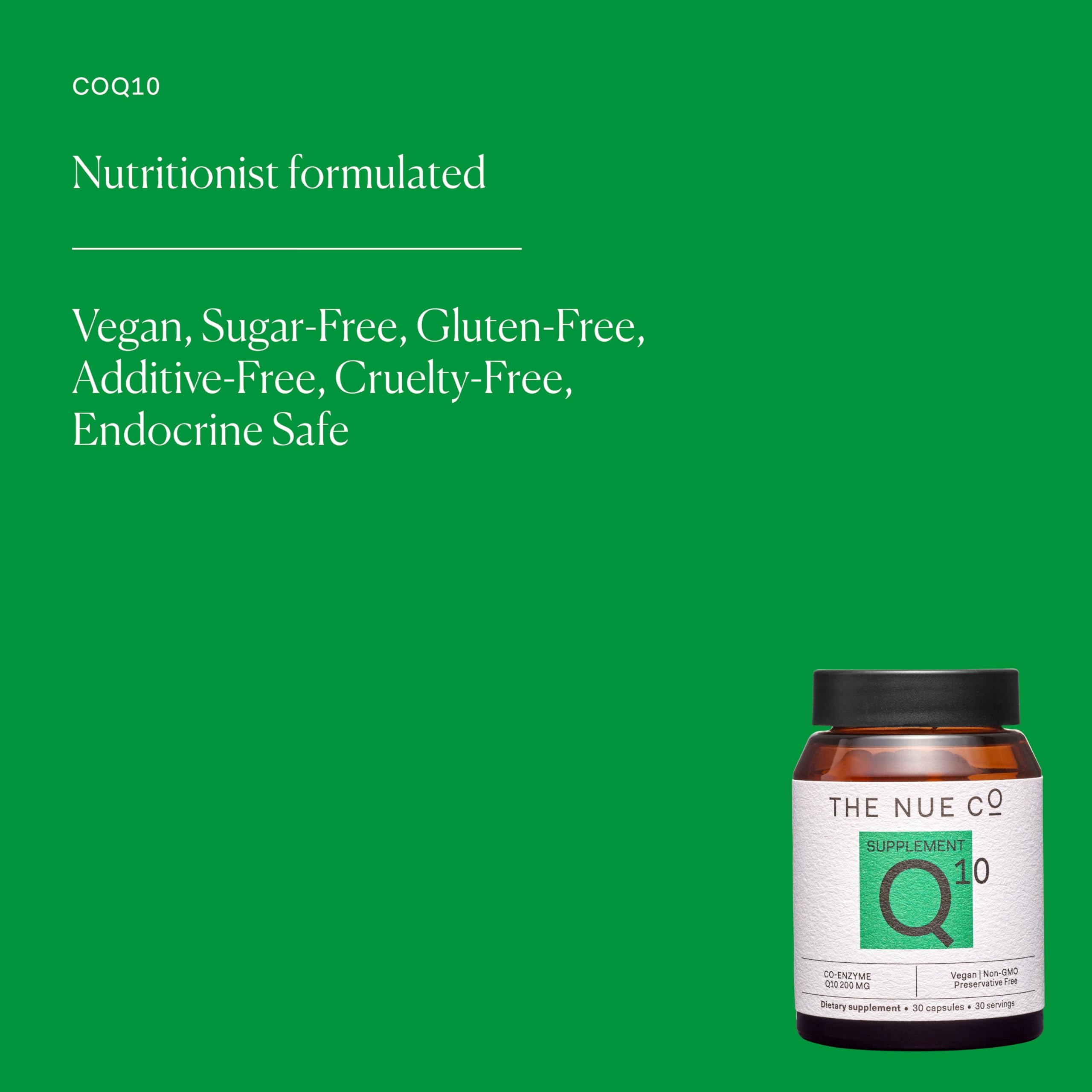 Close-up of COQ10 capsule highlighting smooth texture for easy swallowing