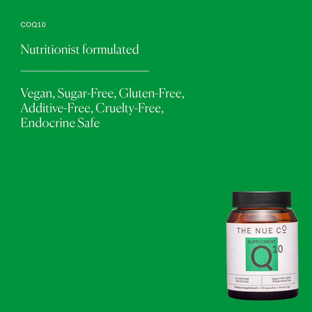 Close-up of COQ10 capsule highlighting smooth texture for easy swallowing