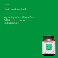 Close-up of COQ10 capsule highlighting smooth texture for easy swallowing