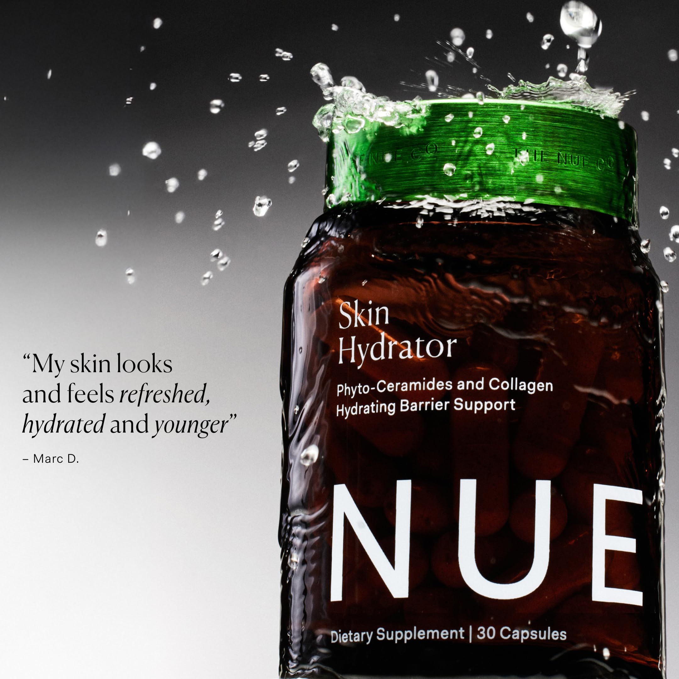 Ceramides icon indicates skin barrier support in The Nue Co Skin Hydrator