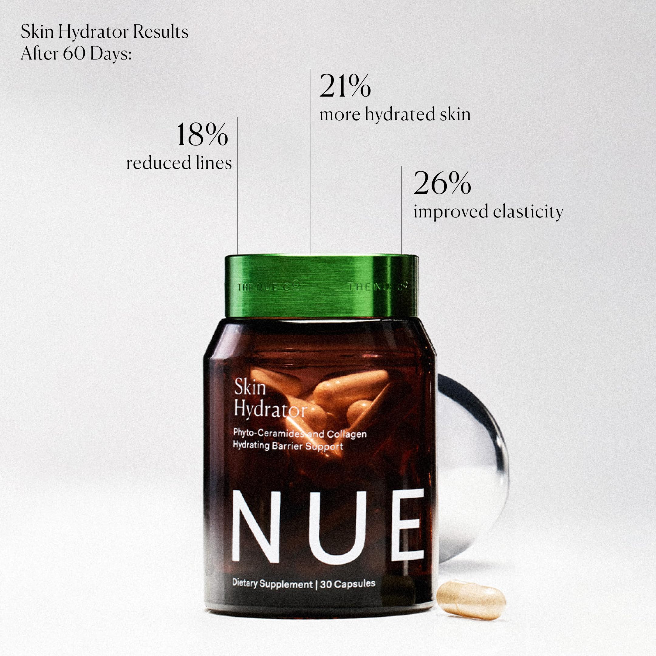 Hyaluronic acid element signals moisture retention in The Nue Co Skin Hydrator
